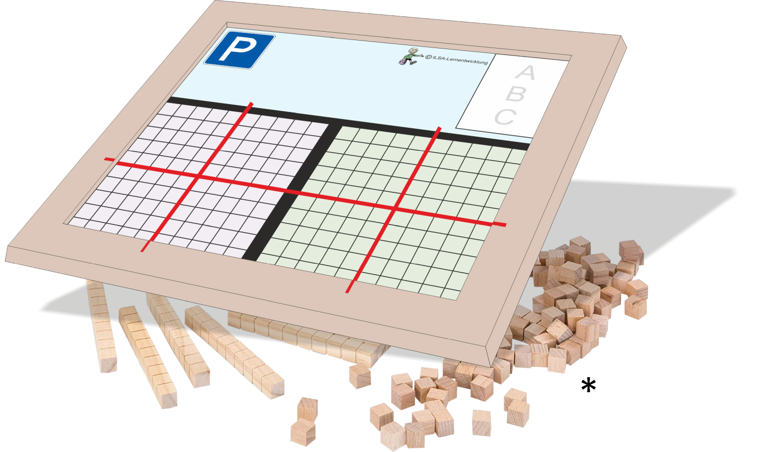 Rechenrahmen (mit Dienes-Würfeln)